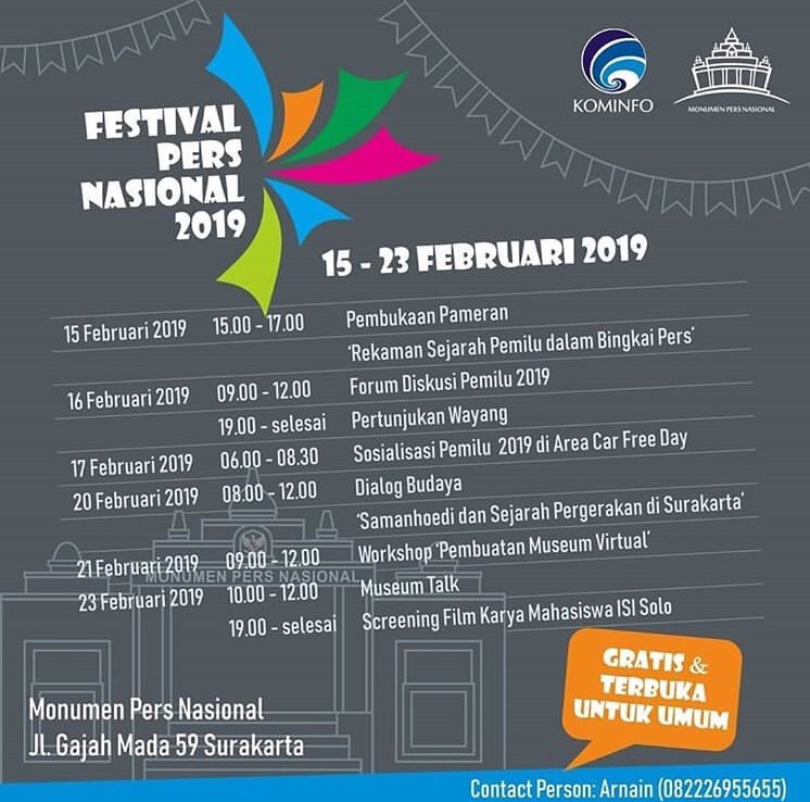 EVENT SOLO - FESTIVAL PERS NASIONAL 2019